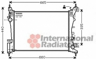 VAN WEZEL 37002574 -  Радиатор, охлаждение двигателя
